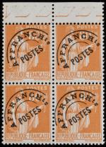 Timbre Préoblitéré N°75  - Bloc de 4 timbres :...
