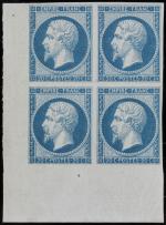 Timbre N°14B Type II  - Bloc de 4 timbres...