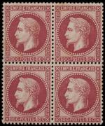 Timbre N°32 - Bloc de 4 timbres : 80c rose,...