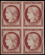 Timbre N°6f Réimpression de 1962 - Bloc de 4 timbres:...