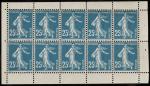Timbre N°140e Type II - Bloc de 10 timbres pour...
