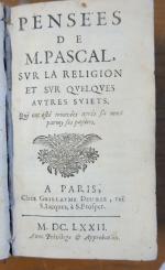 PASCAL Blaise, Pensées de M. Pascal sur la religion et...
