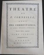 CORNEILLE, Théâtre, Genève, 1774, s.n. Nouvelle édition, 8 vol. in-4,...