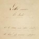 Joli MANUSCRIT AUTOGRAPHE du début du XIXème siècle intitulé «...