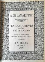 LAMARTINE (A. de), Les Laboureurs, Lyon, J.A. Henry, 1883, In-8,...