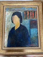 François GARELLI (XXème siècle), « Portrait de femme », huile sur toile...
