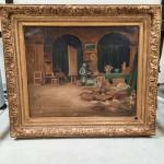 Eugène BROUILLARD 
"L'atelier du peintre"
Accidents et nombreux repeints. 60 x...