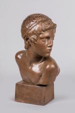 Constant Roux (1865-1942)
« Buste du jeune Achille »
Sujet en terre...