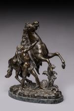 D'après Guillaume Coustou (1677-1846)
« Cheval de Marly »
Sujet en bronze...