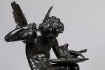 Jean-Antoine Injalbert (1845-1933)
« L'amour aux colombes »
Groupe en bronze à...