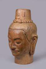 Roger Chazalet
« Tête de Bouddha »
Sculpture en bois. Signée. H....
