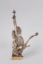 Yves Lohé (né en 1947)
« Violons »
Lampe sculpture en bronze...