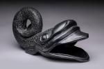 Jean Marais (1913-1998)
« Poisson gueule ouverte »
Sculpture en céramique noire....