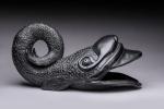 Jean Marais (1913-1998)
« Poisson gueule ouverte »
Sculpture en céramique noire....