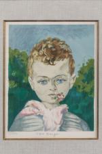 Kees VAN DONGEN (1877-1968).
Enfant à la rose.
Lithographie en couleur sur...