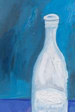 André LANSKOY (1902-1976).
Nature morte à la bouteille.
Huile sur toile collée...