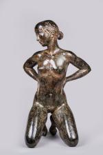 Jacques COQUILLAY (Né en 1935).
Jeune fille agenouillée (Claudine ?).
Bronze à...