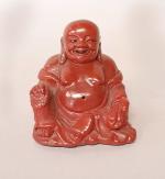 Sujet en laque, représentant le Bouddha Milefo. Chine, XXe siècle...