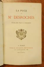 DESROCHES Catherines, La Puce, Paris, Jouaust, 1868. In-12, demi-chagrin aubergine,...