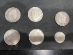 Quatre PIECES de 5 Francs argent (1832, 1838, 1849 et...