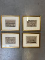 ENSEMBLE comprenant :
trois gravures représentant des cartes de Boulogne des...
