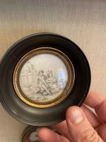Lot de trois miniatures :
-Eléonore NEIL
(Active au XIXème siècle)
Portrait de...