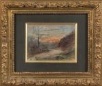 Auguste RAVIER (1814-1895). "Champrofond". Aquarelle. 39 x 26 cm. Un...