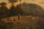 ECOLE HOLLANDAISE du XVIIIe siècle
"Paysage campagnard"
Huile sur toile
87 x 78...