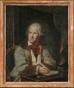 ECOLE ALLEMANDE du XVIIIème siècle. 
Portrait d'homme écrivant
Portrait de femme...