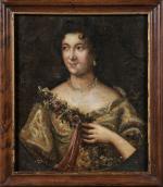 École ITALIENNE du XIXe siècle
Portrait de femme au collier de...