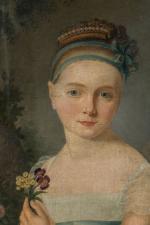 ECOLE ITALIENNE vers 1820 
Portrait de jeune fille. 
Toile
65 x...