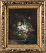 Antoine MARZO
( ? 1853 - ? 1946)
Roses dans un cuivre
Sur...