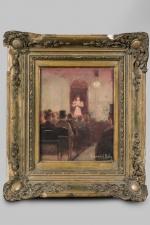 Edouard ROHM
(Actif vers 1850)
Le concert	
Sur sa toile d'origine
22 x 16...