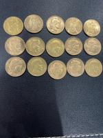 15 pièces de 20 francs or LOT VENDU EN L'ETAT...