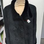 FERAUD PARIS:Manteau gris en laine vierge et angora. Taille 44....
