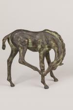 « Cheval au naturel »
Sujet en bronze à patine verte...