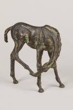 « Cheval au naturel »
Sujet en bronze à patine verte...