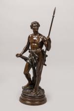Ernest Rancoulet (1842-1918)
« Travail »
Sujet en bronze à patine brune....