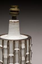 Stogo Denmark
Deux pieds de lampe cylindriques en céramique blanche à...