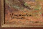 Narcisse GUILBERT (1878-1942).
Paysage de forêt en automne.
Huile sur panneau.
Signé et...