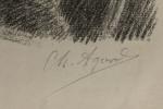 Charles Agard (1860-1950)
Les défricheurs.
Pour " Les temps nouveaux".
Lithographie sur papier.
Signé...