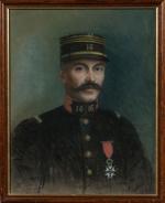 Georges RAYNARD-BOILEAU (1875-1920).
Portrait d'un capitaine d'artillerie 3ème république, Chevalier de...
