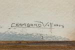 Marthe CHAMBARD-VILLON (1899-1992).
Vieilles carrières à Villefranche-sur-Mer.
Aquarelle sur papier.
Signé en bas...