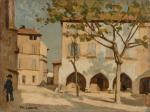 Edouard LEVERD  (1881-1950).

Ensemble de deux oeuvres: 

"Maison à Avignon",...