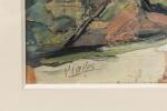 Pierre CALES (1870-1961).
Vue de la vallée du Grésivaudan
Huile sur carton.
Signé...