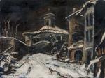 Auguste DURAND-ROSE (1887-1962).
Paysage sous la neige.
Huile sur toile.
Signé en bas...