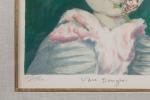 Kees VAN DONGEN (1877-1968).
Enfant à la rose.
Lithographie en couleur sur...