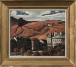 Elemer VAGH-WEINMANN (1906-1990) (attribué à).
La colline rouge au-dessus de la...
