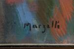 Jean MARZELLE (1916-2005).
La Sainte-Victoire.
Huile sur toile.
Signé en bas à droite.
46...