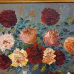 H. BARON attribué à (XXème siècle) Vase aux roses, huile...